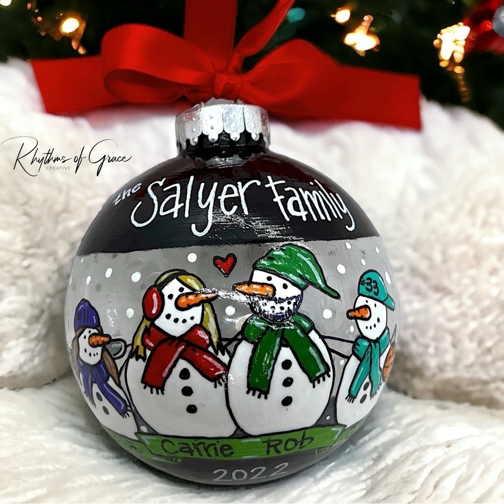 Snow Much Fun: Custom Family Ornament – Personalized Snow Family Keepsake!